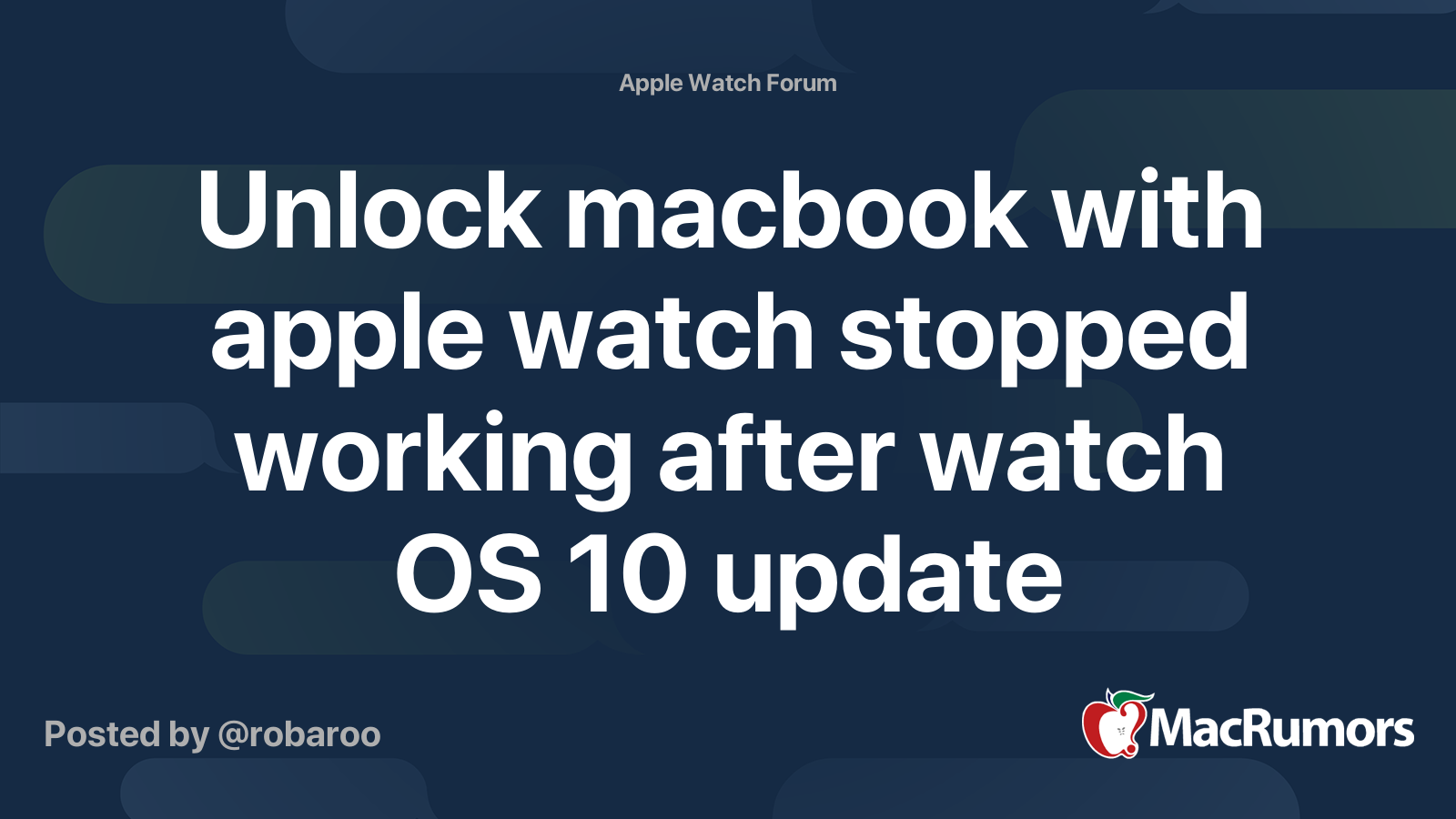 Apple watch not unlocking best sale mac anymore