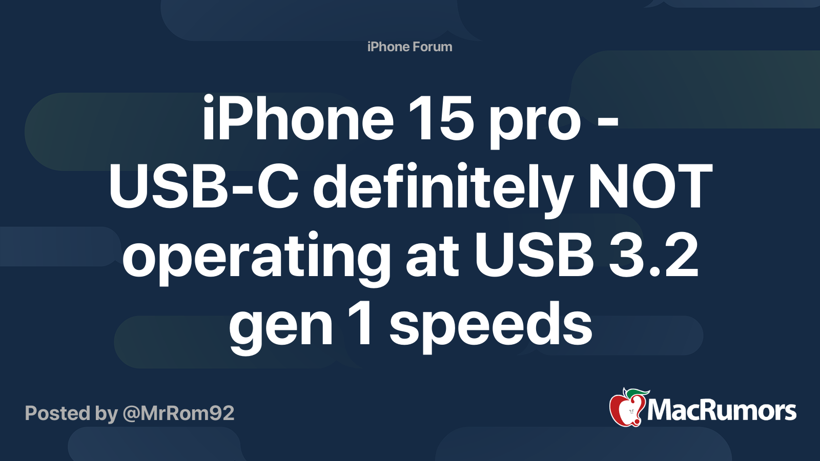 Apple adds USB 3 speeds to iPhone 15 Pro but you won't get those