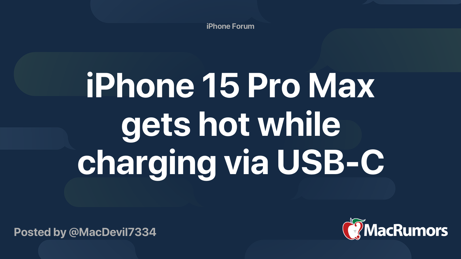 iphone 15 pro max gets very hot when charging