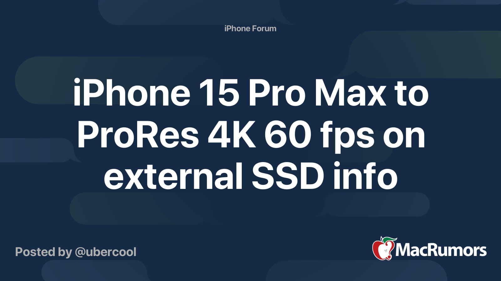 iPhone 15 Pro: External Audio, SSD, and Power 