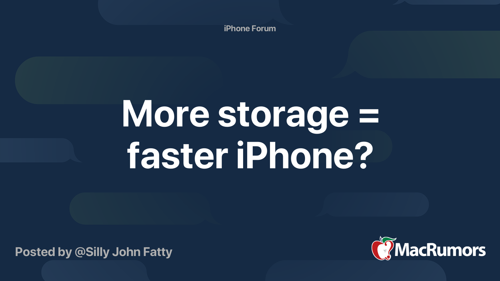 Are bigger storage iphones faster?