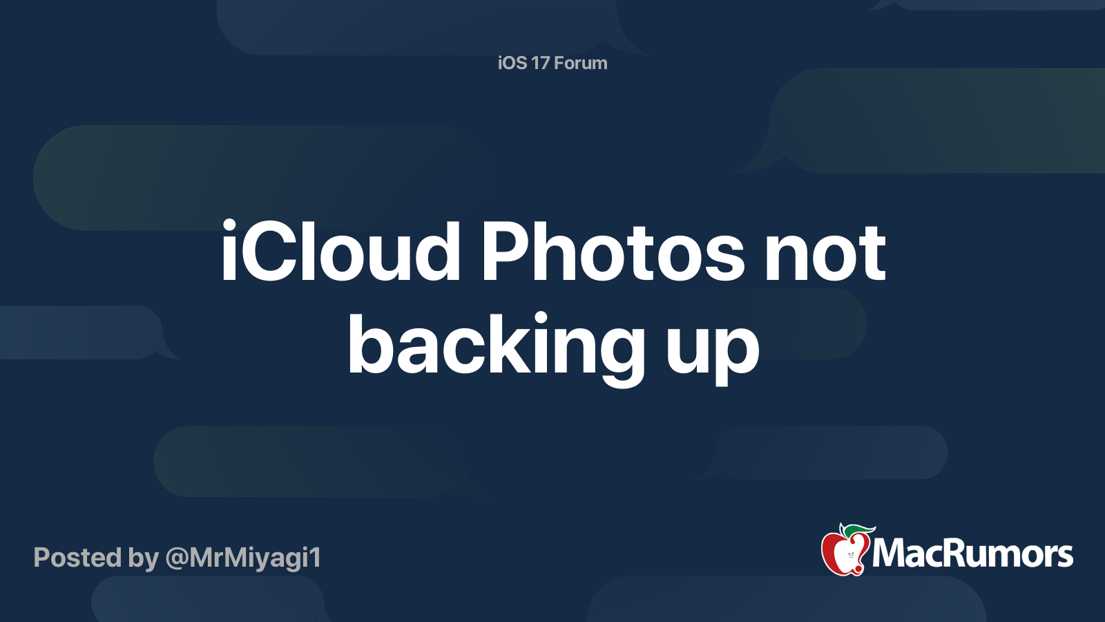 Les photos iCloud ne sont pas sauvegardées