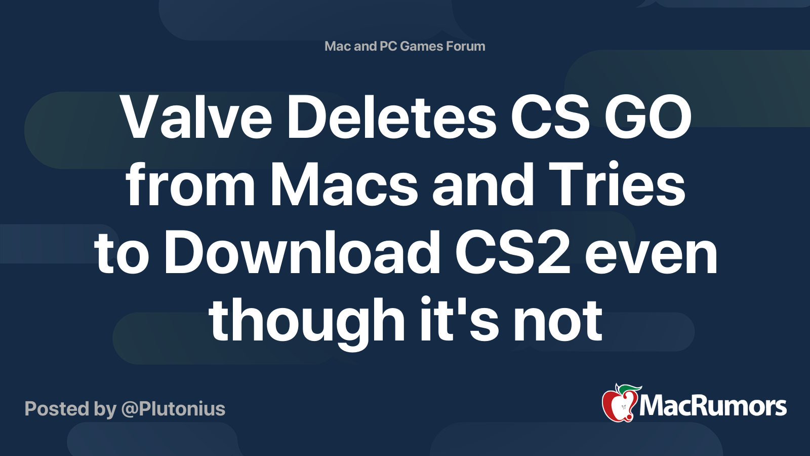 CS2 ainda não está disponível para o Mac 
