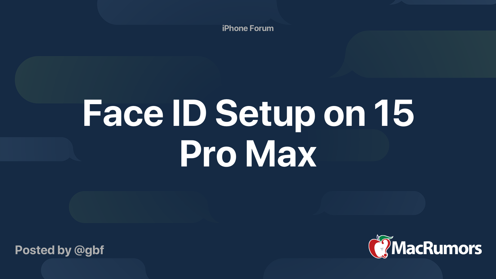 setting up face id on iphone 15 pro max