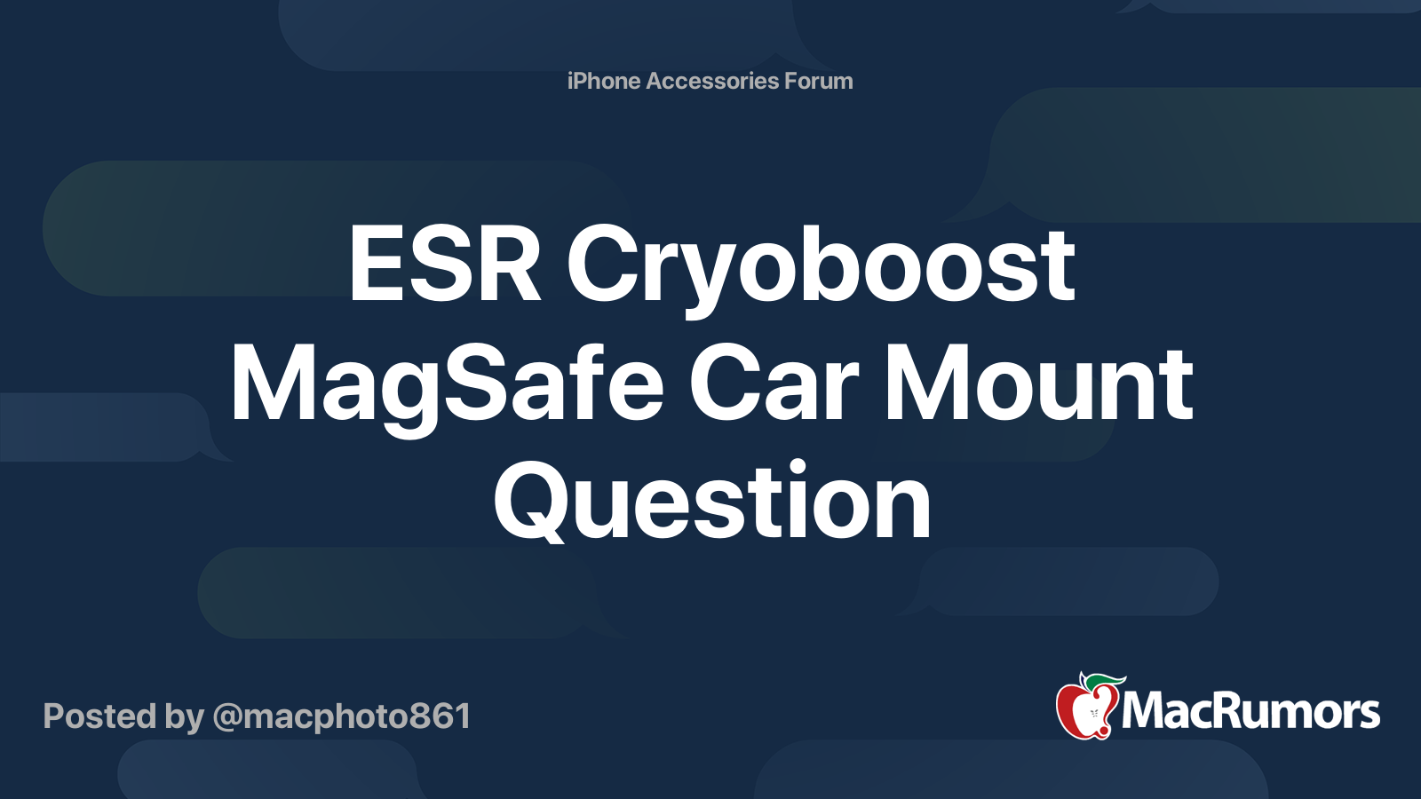 ESR Cryoboost MagSafe Car Mount Question