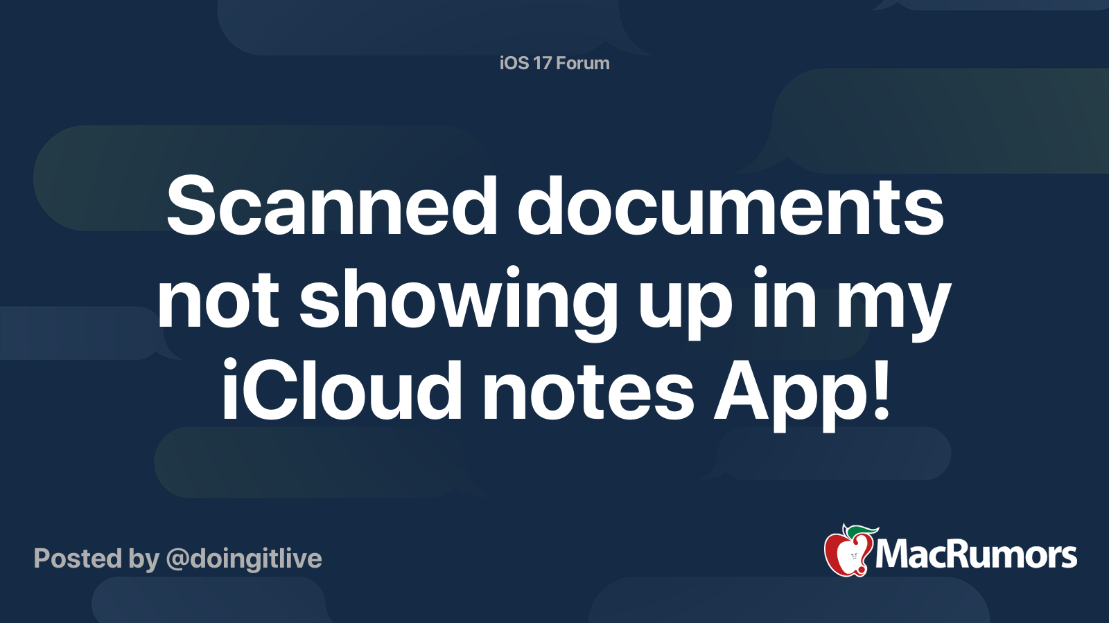 iNotes - Not showing the scanned file in … - Apple Community