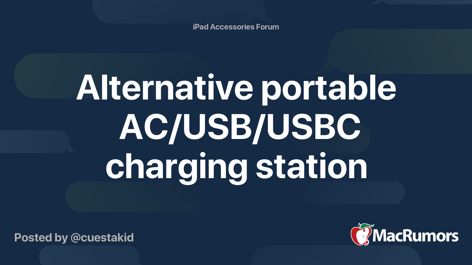Alternative portable AC/USB/USBC charging station | MacRumors Forums