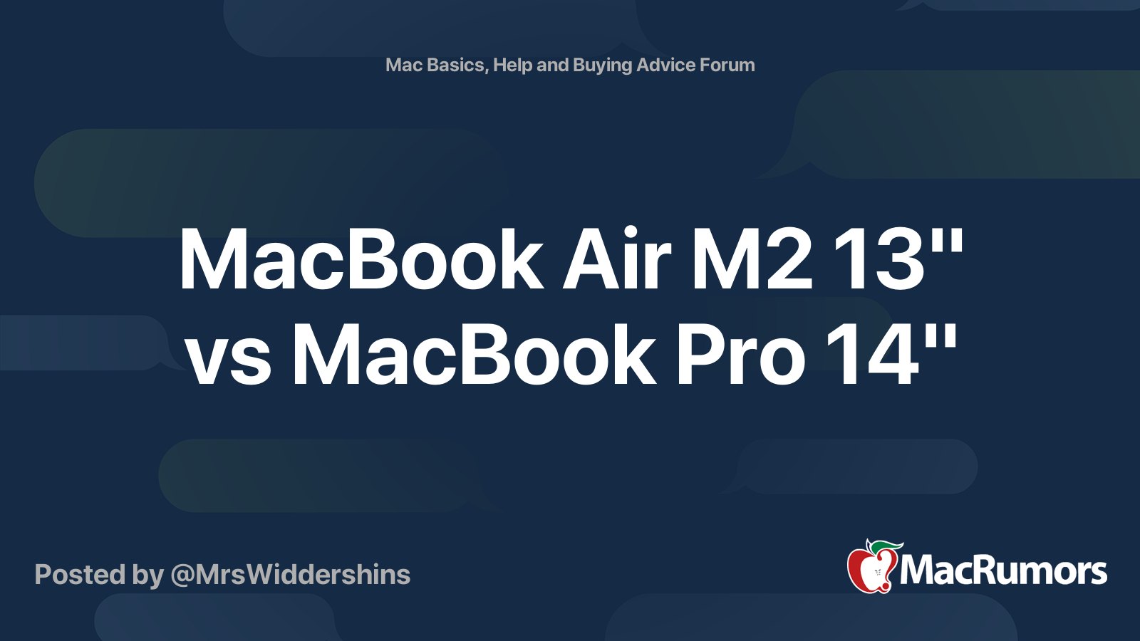 M2 Pro 14-inch MacBook Pro vs M2 13-inch MacBook Pro - Current Mac Hardware  Discussions on AppleInsider Forums