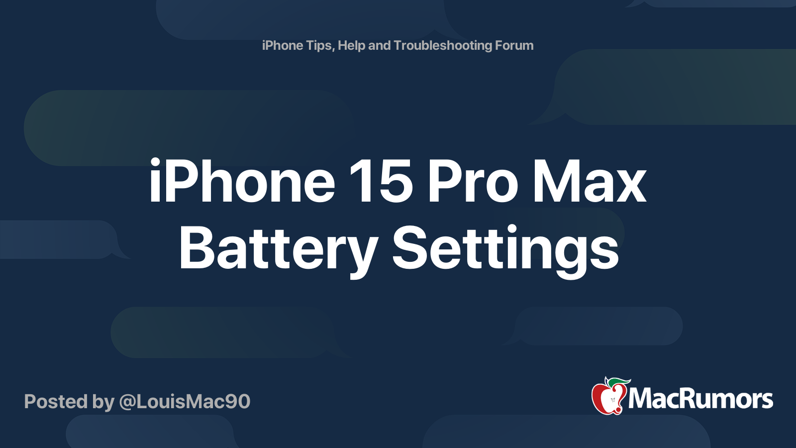 best battery settings iphone 16 pro max