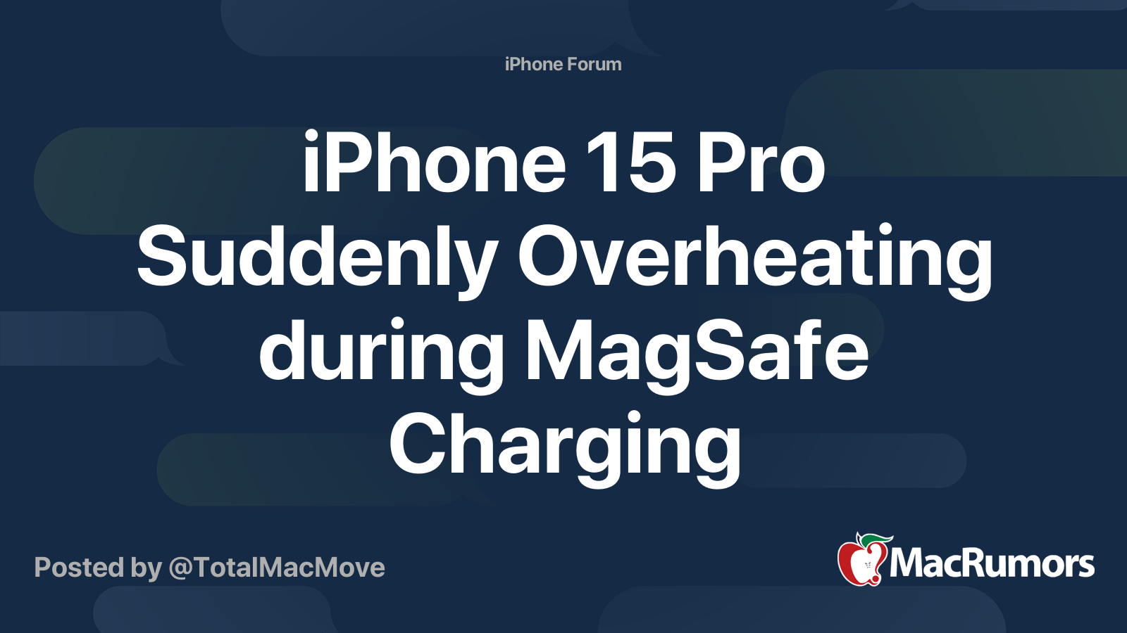 iphone 15 pro not charging with magsafe