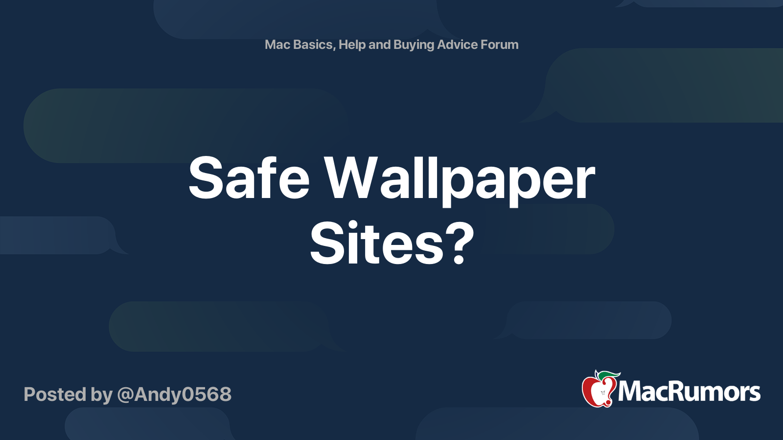Safe Wallpaper Sites? | MacRumors Forums