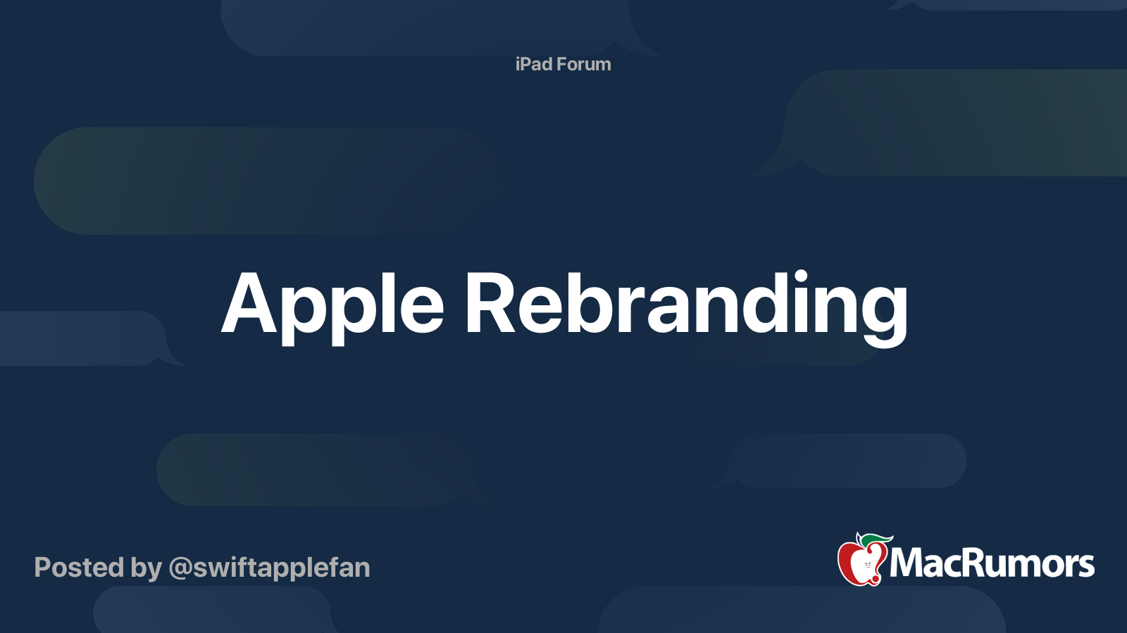 Apple Rebranding | MacRumors Forums