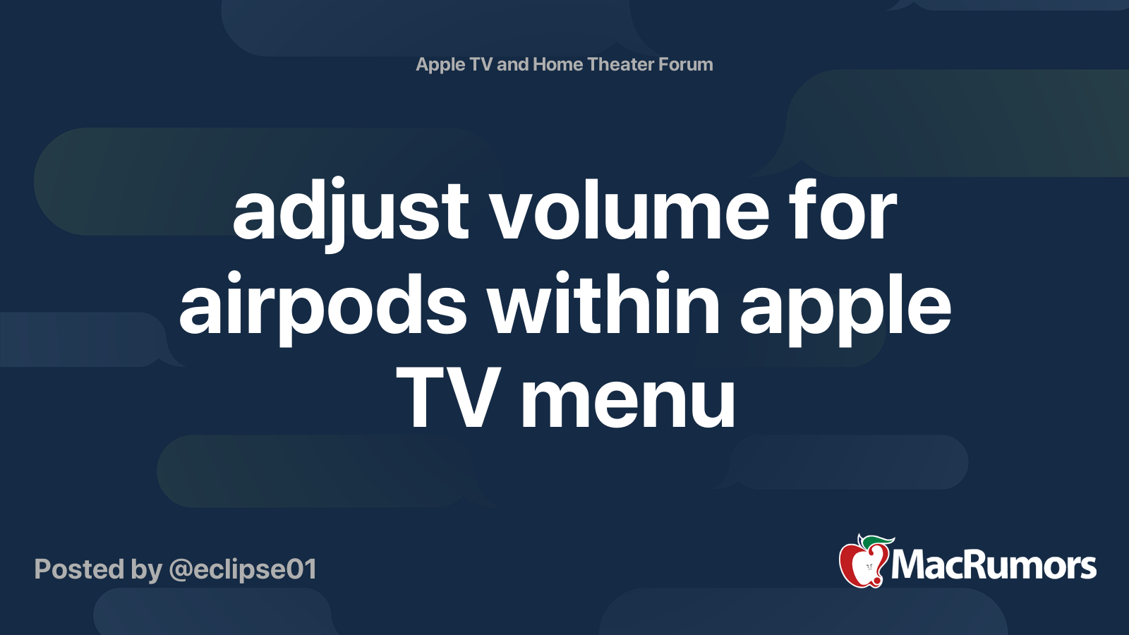 Airpod volume apple tv new arrivals