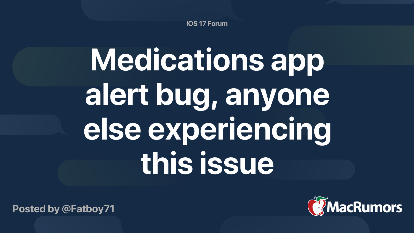 Medications app alert bug, anyone else experiencing this issue ...