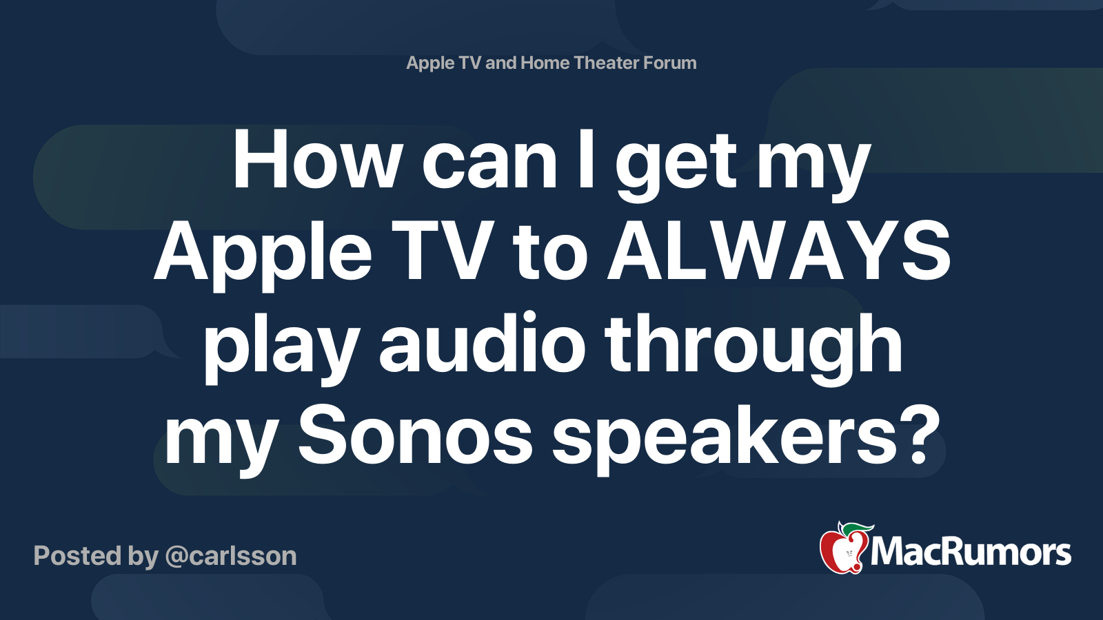 Using sonos with apple hot sale tv