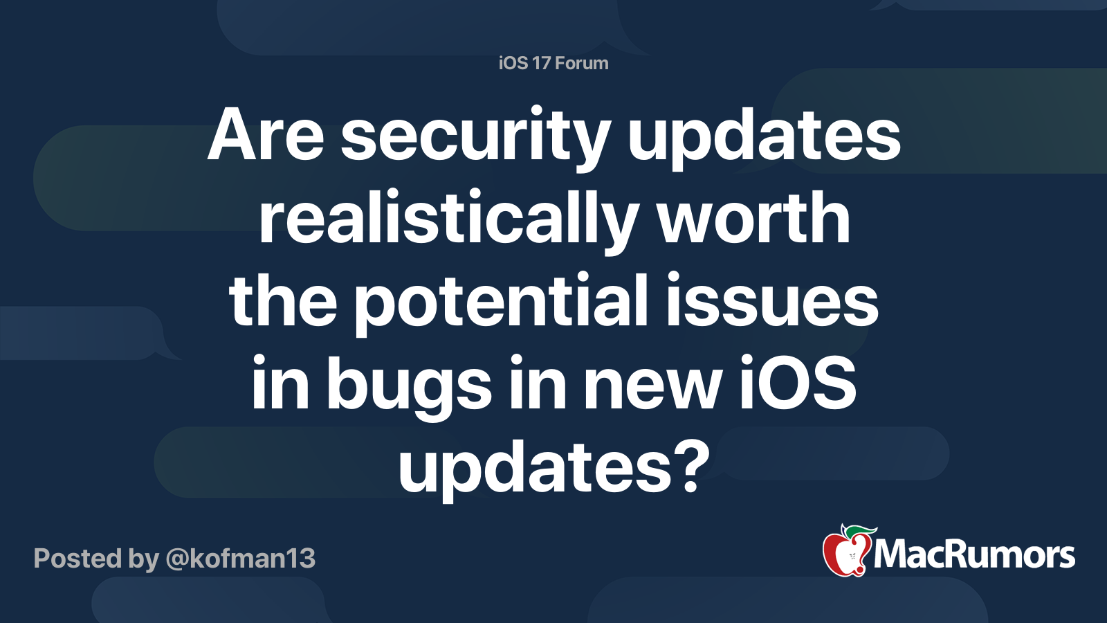 Are security updates realistically worth the potential issues in bugs ...