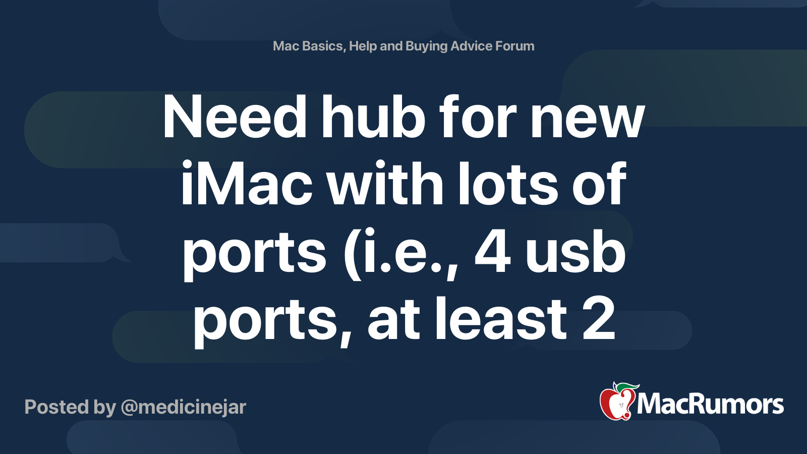 USB Hub  MacRumors Forums