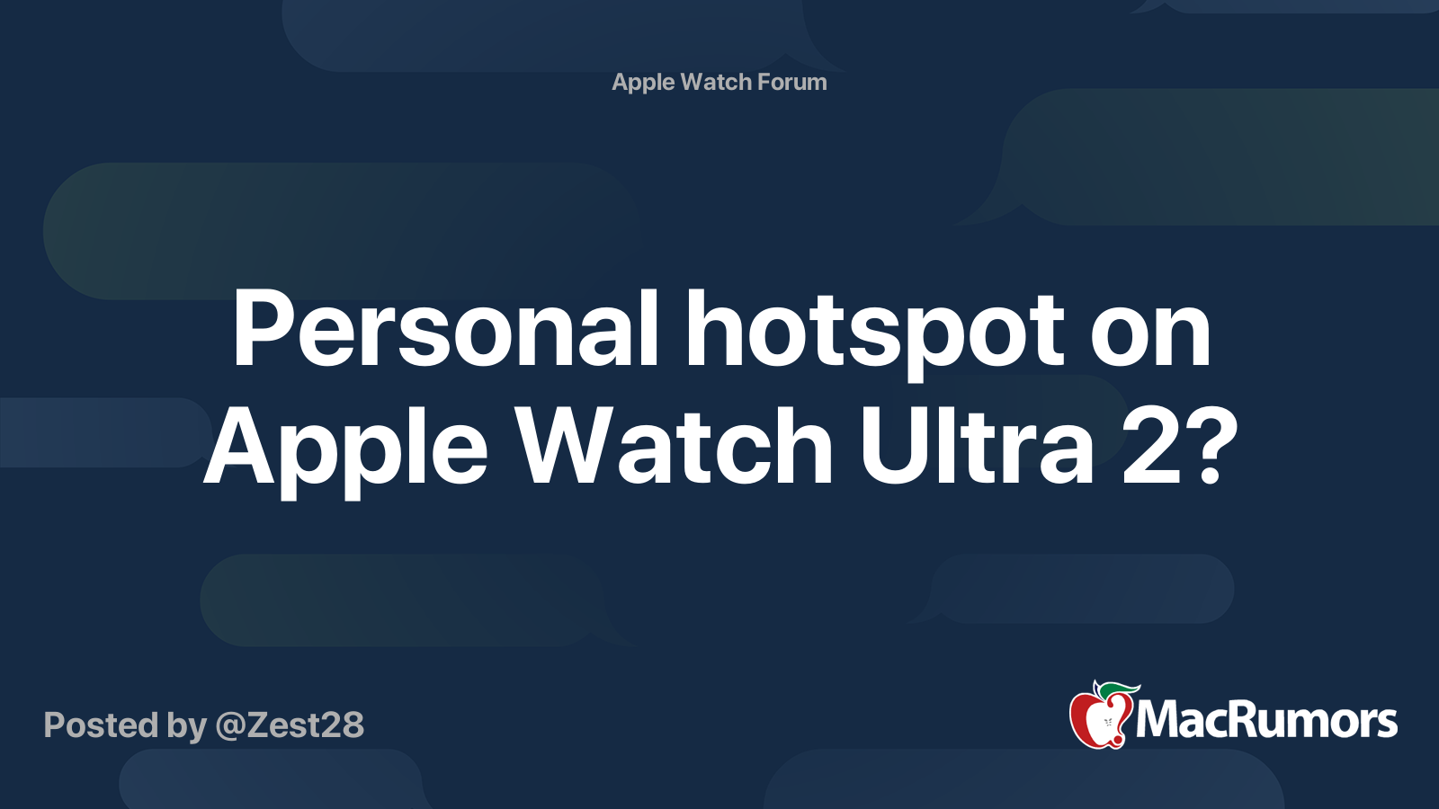 Apple watch personal outlet hotspot