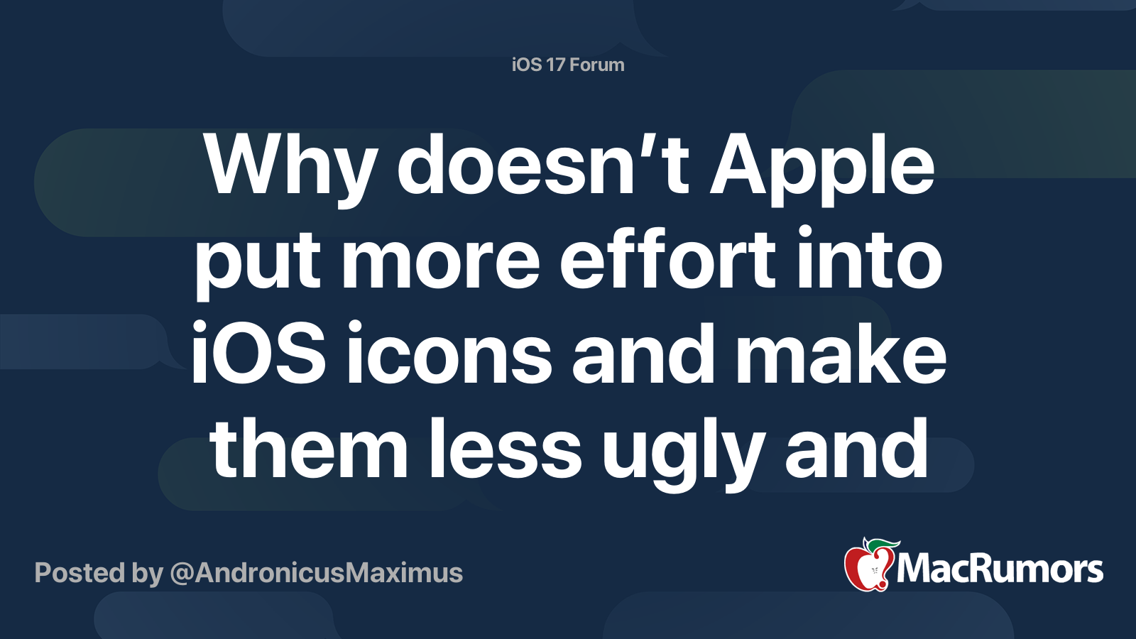 Why doesn’t Apple put more effort into iOS icons and make them less