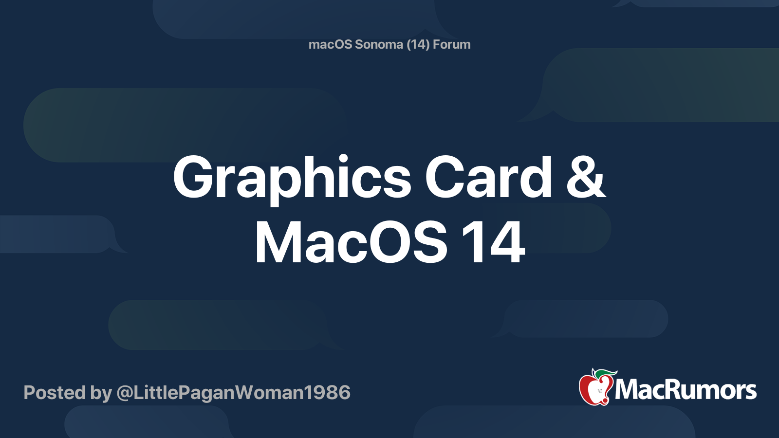 Graphics Card & MacOS 14