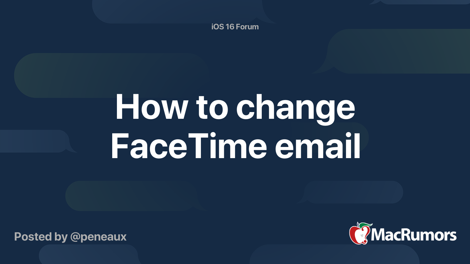 how to change email for facetime