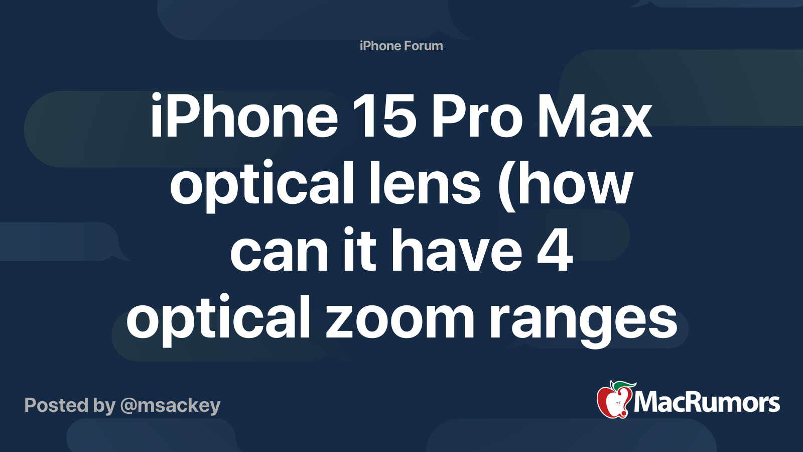 iphone 15 pro optical zoom lens