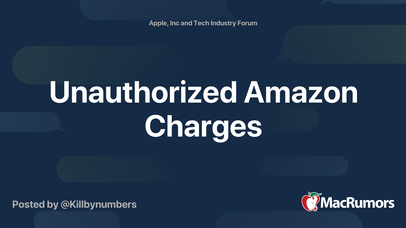 Unauthorized Amazon Charges MacRumors Forums