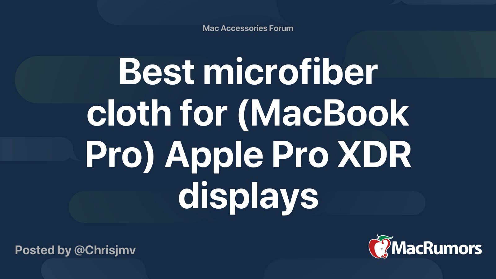 Best microfiber cloth for (MacBook Pro) Apple Pro XDR displays