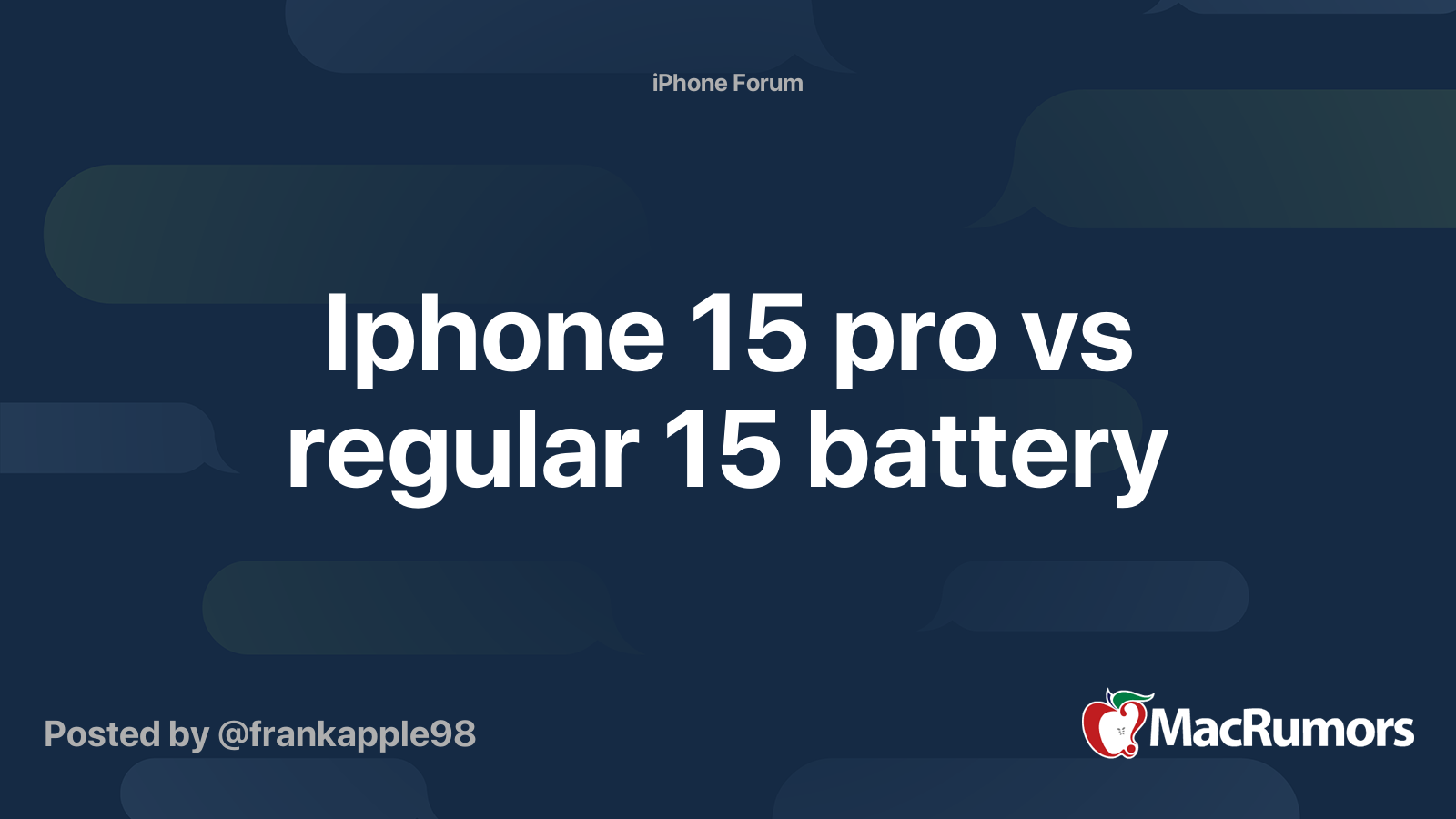 iphone 14 pro vs iphone 15 battery