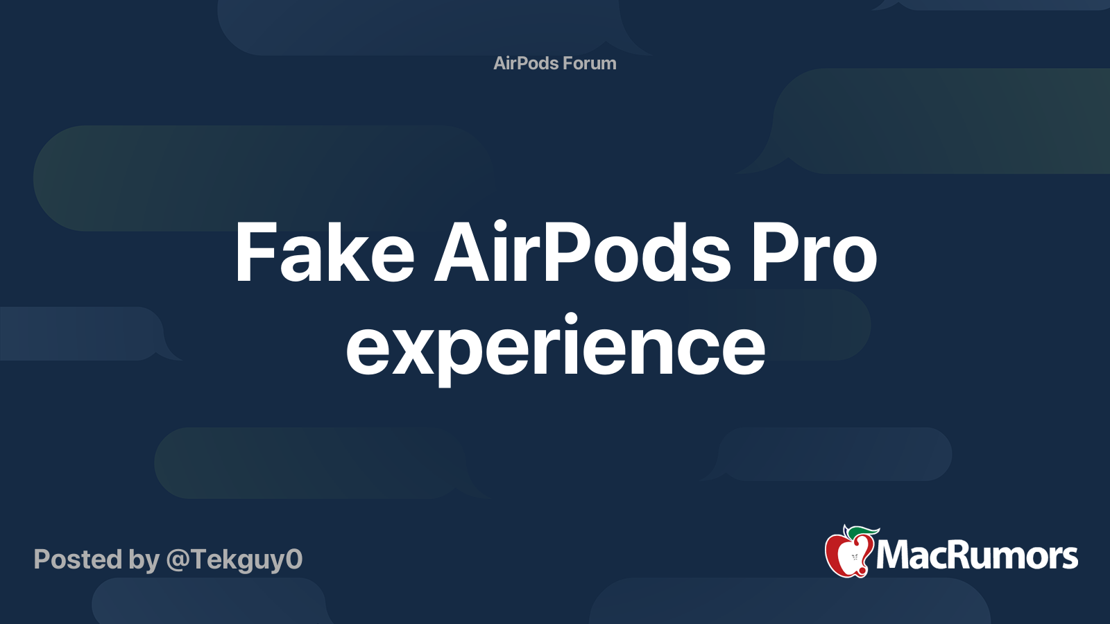 Fake AirPods Pro experience MacRumors Forums