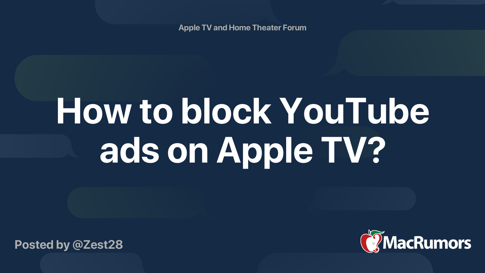 How to block YouTube ads on Apple TV? MacRumors Forums