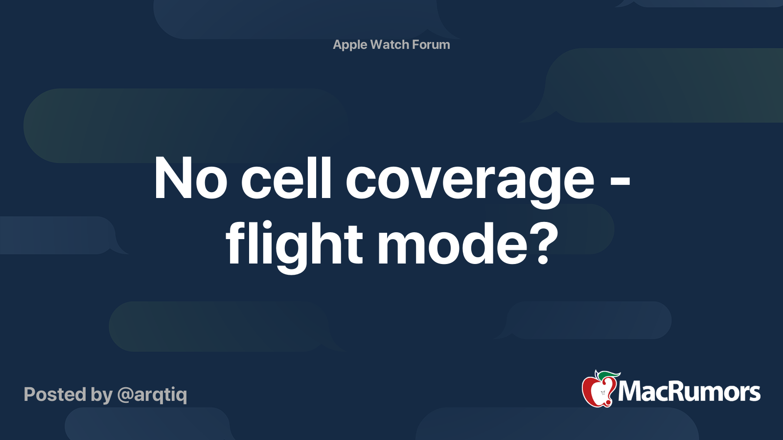 No cell coverage flight mode MacRumors Forums