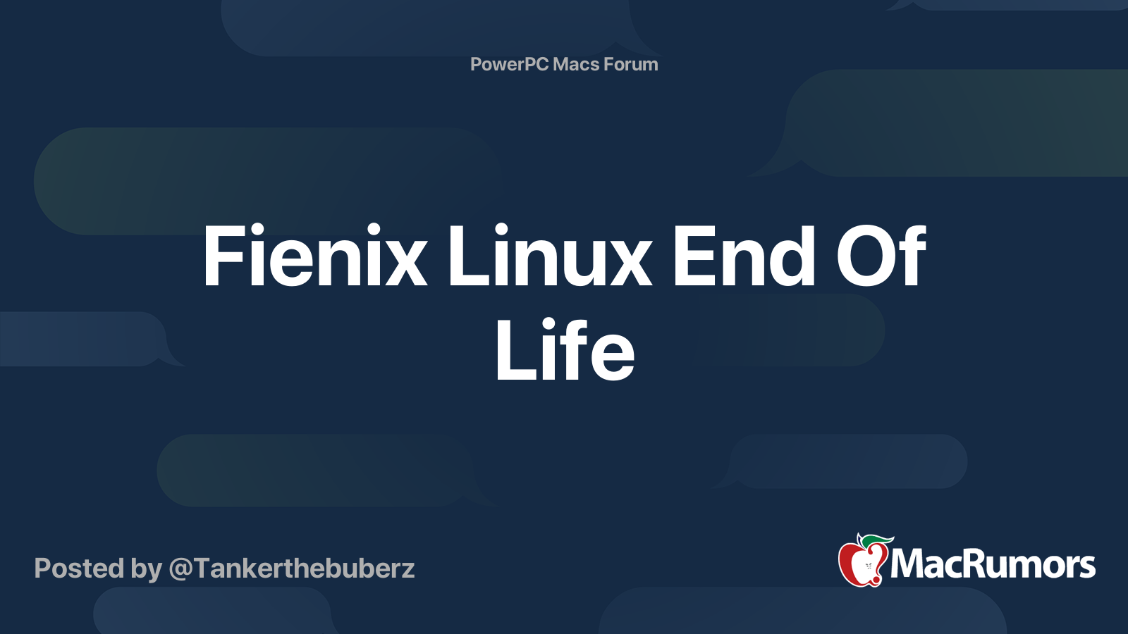 Fienix Linux End Of Life MacRumors Forums