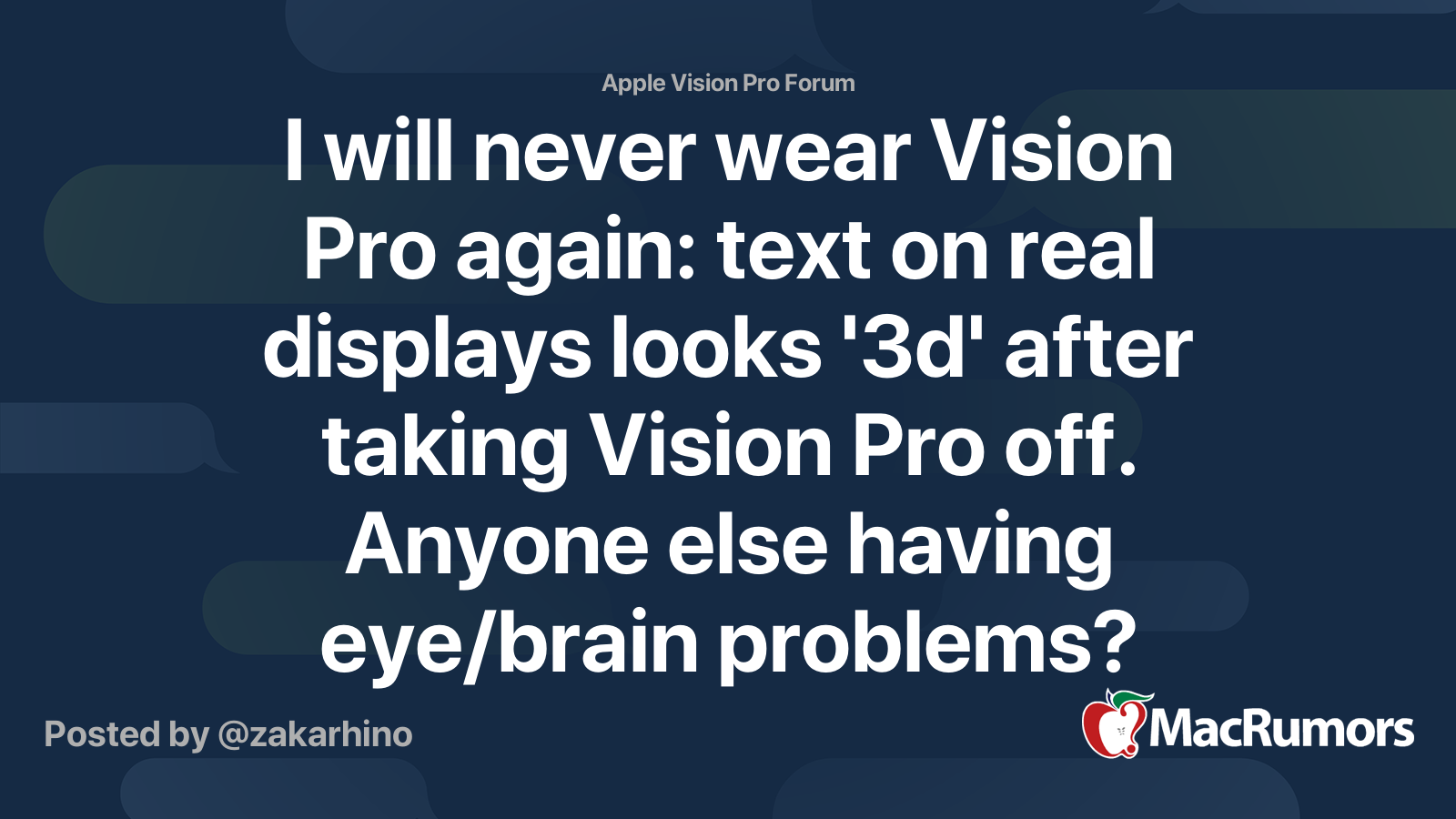 I will never wear Vision Pro again: text on real displays looks '3d ...