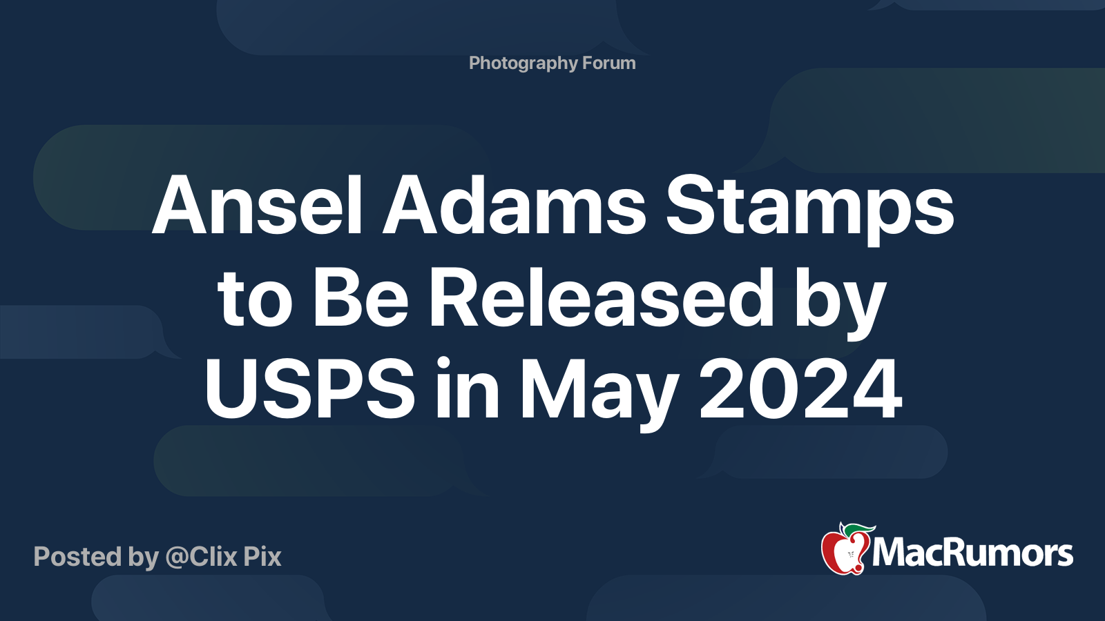 Ansel Adams Stamps to Be Released by USPS in May 2024 MacRumors Forums