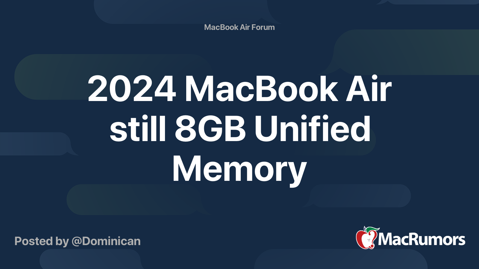 2025 MacBook Air still 8GB Unified Memory MacRumors Forums