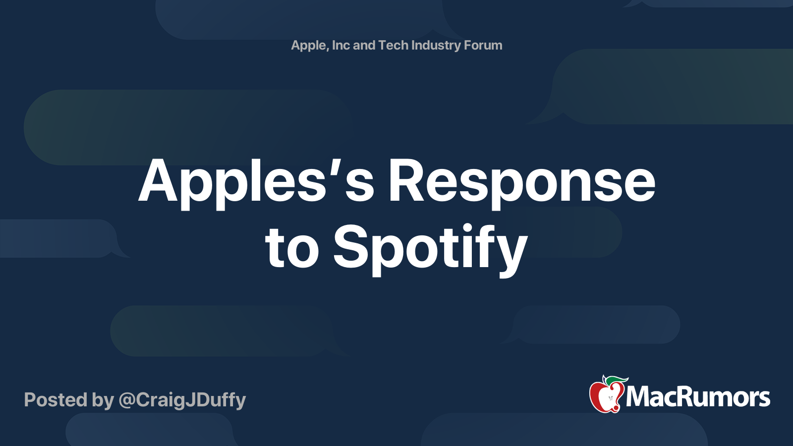 Apples’s Response to Spotify | MacRumors Forums