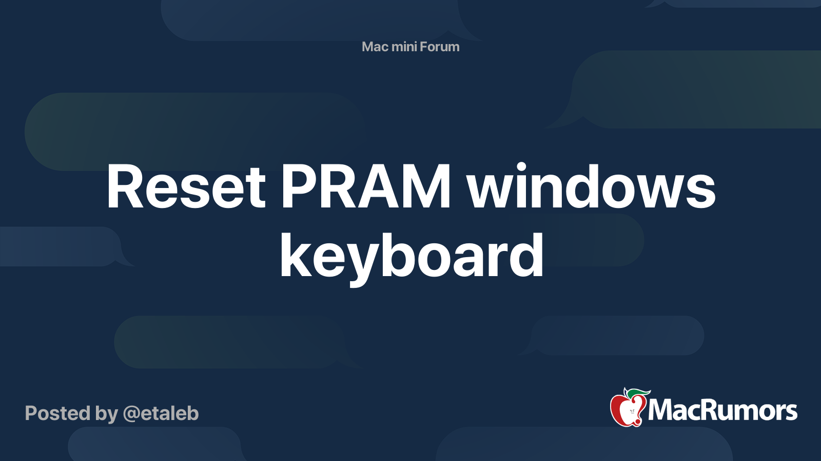 Pram reset sale windows