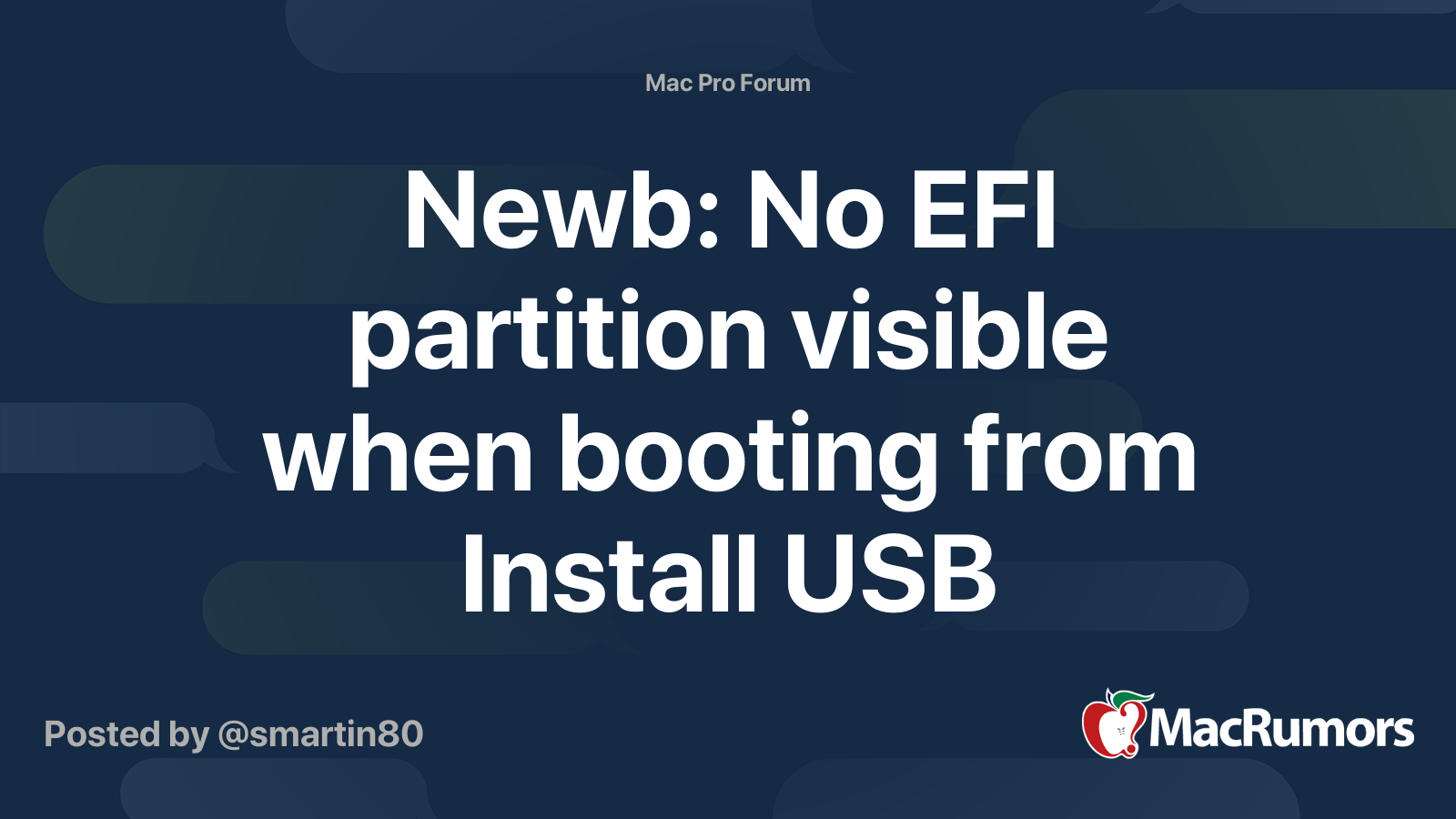 Newb No EFI partition visible when booting from Install USB