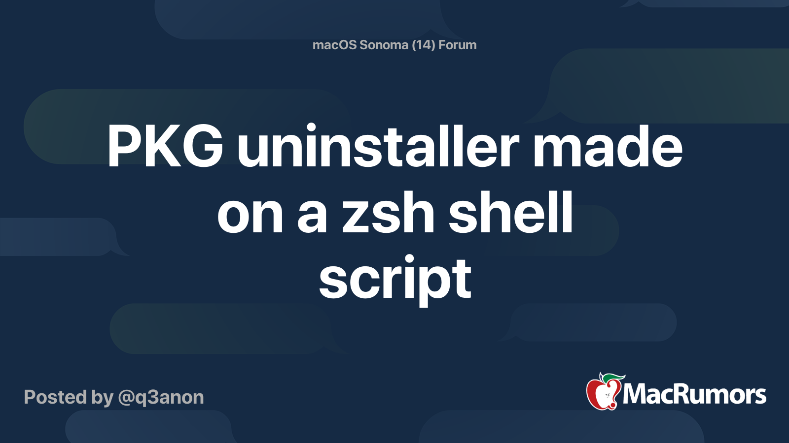 Pkg uninstaller made on a zsh shell script macrumors forums