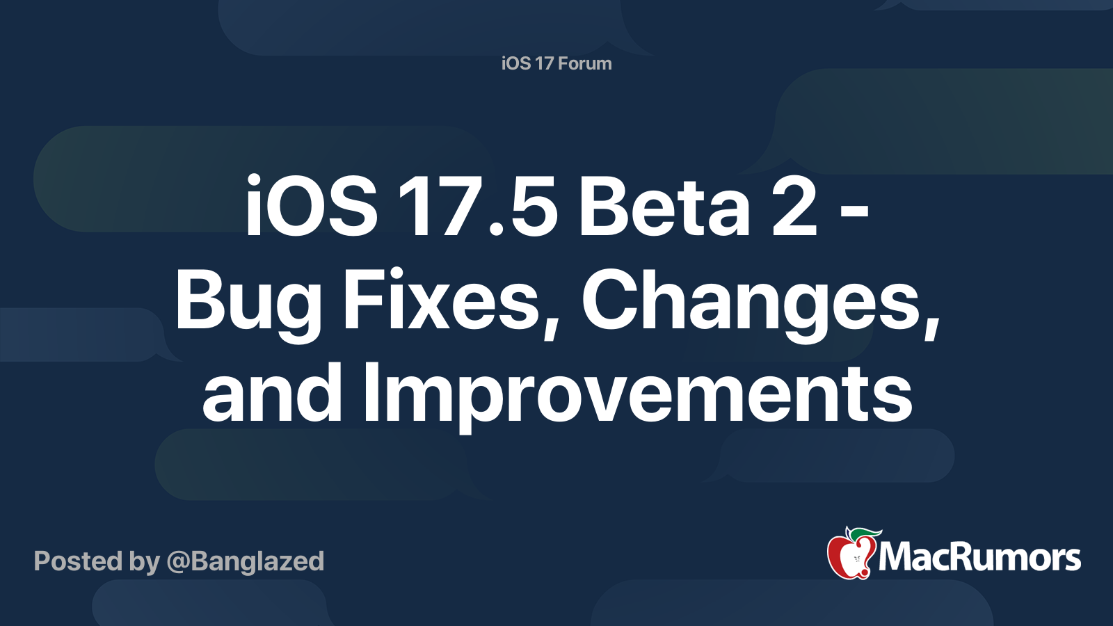 iOS 17.5 Beta 2 ― Bug Fixes, Changes, and Improvements | MacRumors Forums