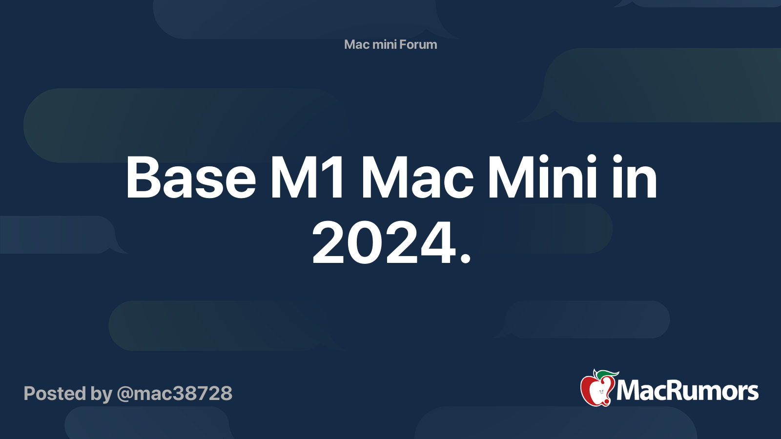 Base M1 Mac Mini in 2024. | MacRumors Forums