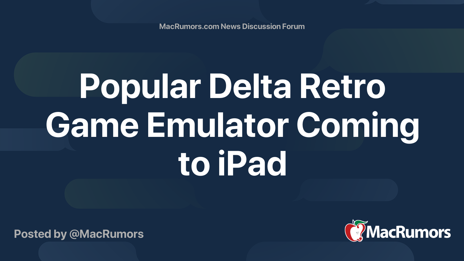 Popular Delta Retro Game Emulator Coming to iPad | MacRumors Forums