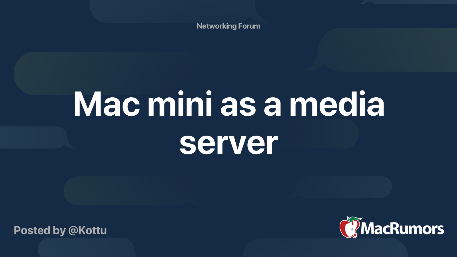 Mac mini as a media server | MacRumors Forums