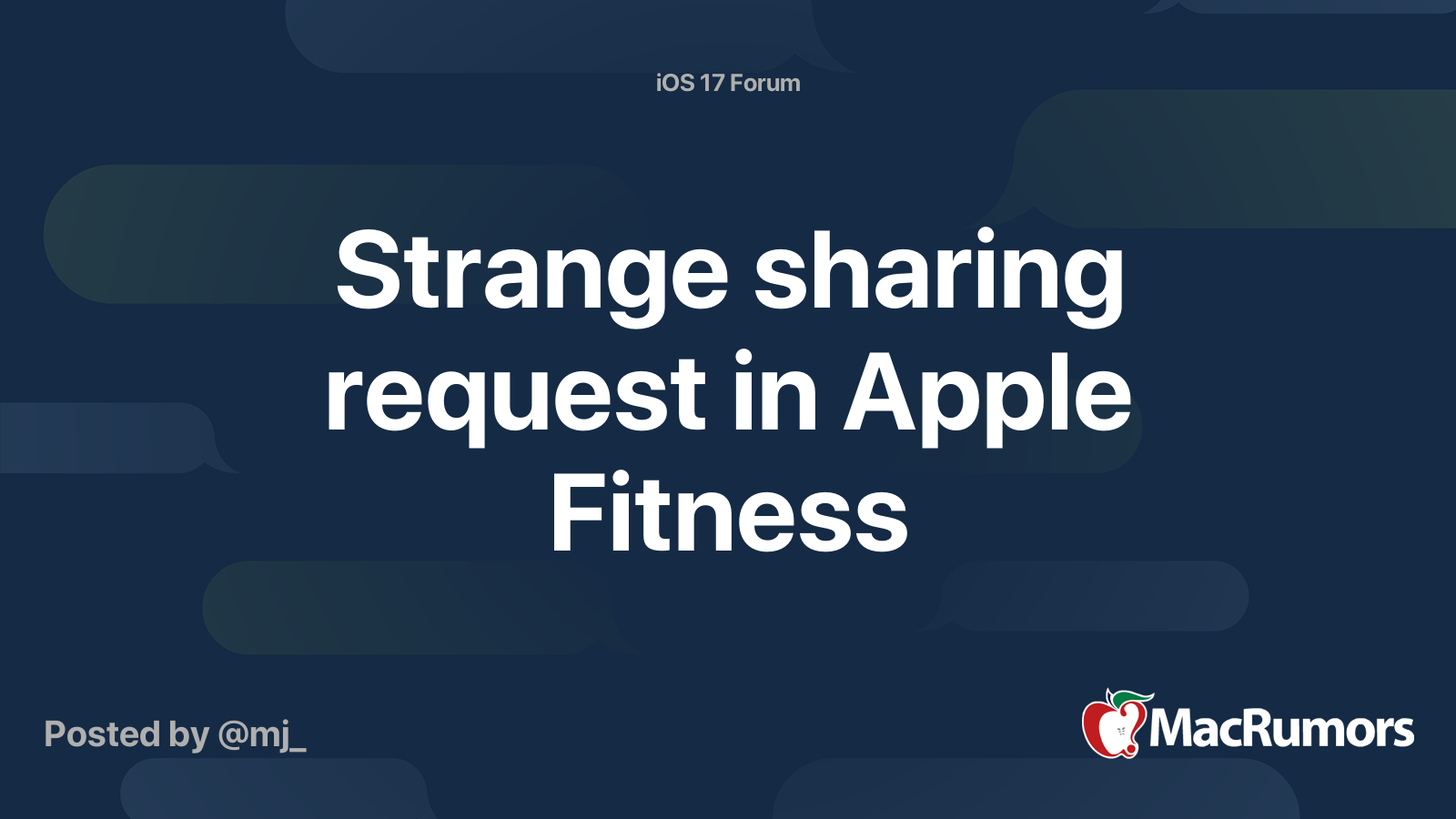 Strange sharing request in Apple Fitness