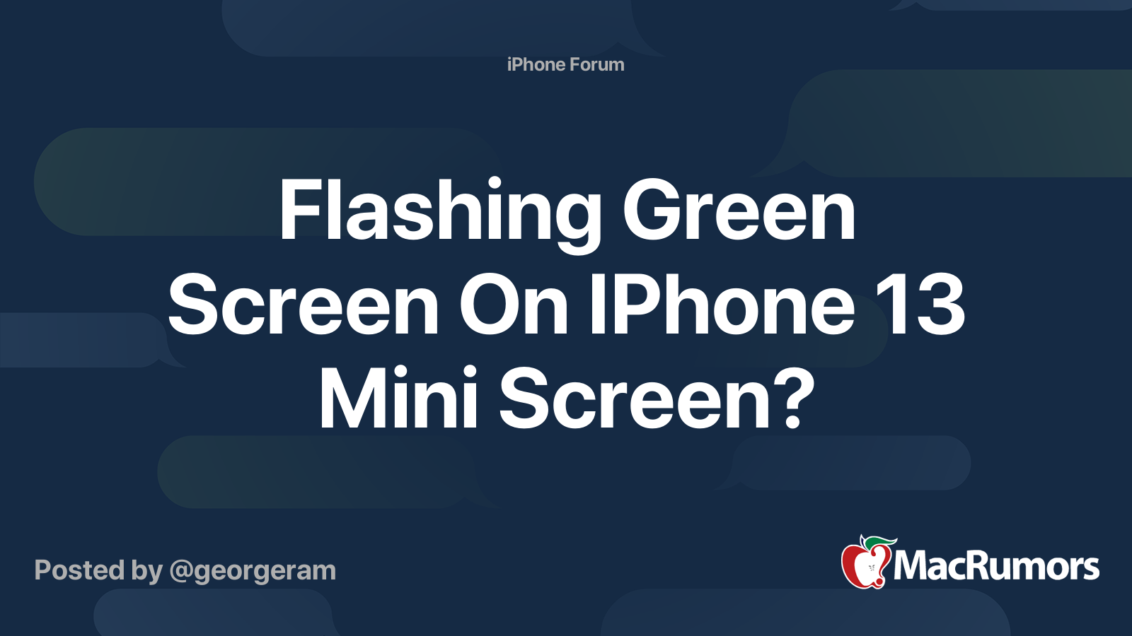 Flashing Inexperienced Display On IPhone 13 Mini Display?