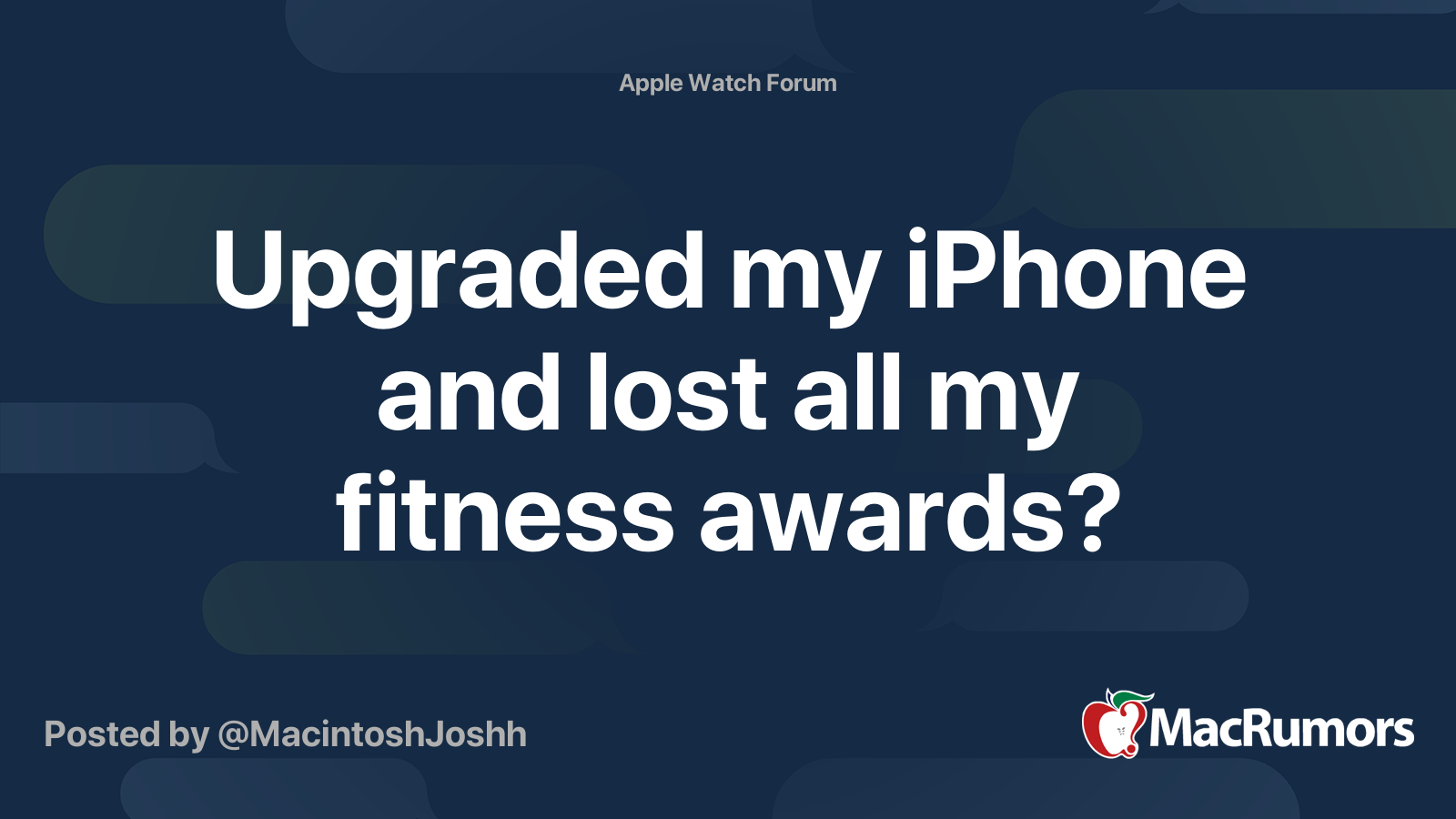 Upgraded my iPhone and lost all my fitness awards?