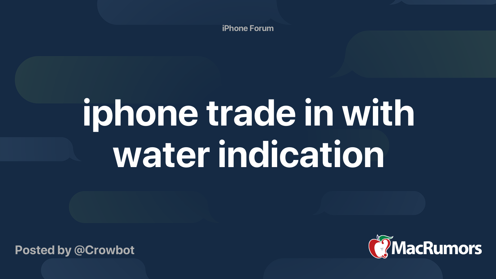 apple iphone commerce in with water indicator