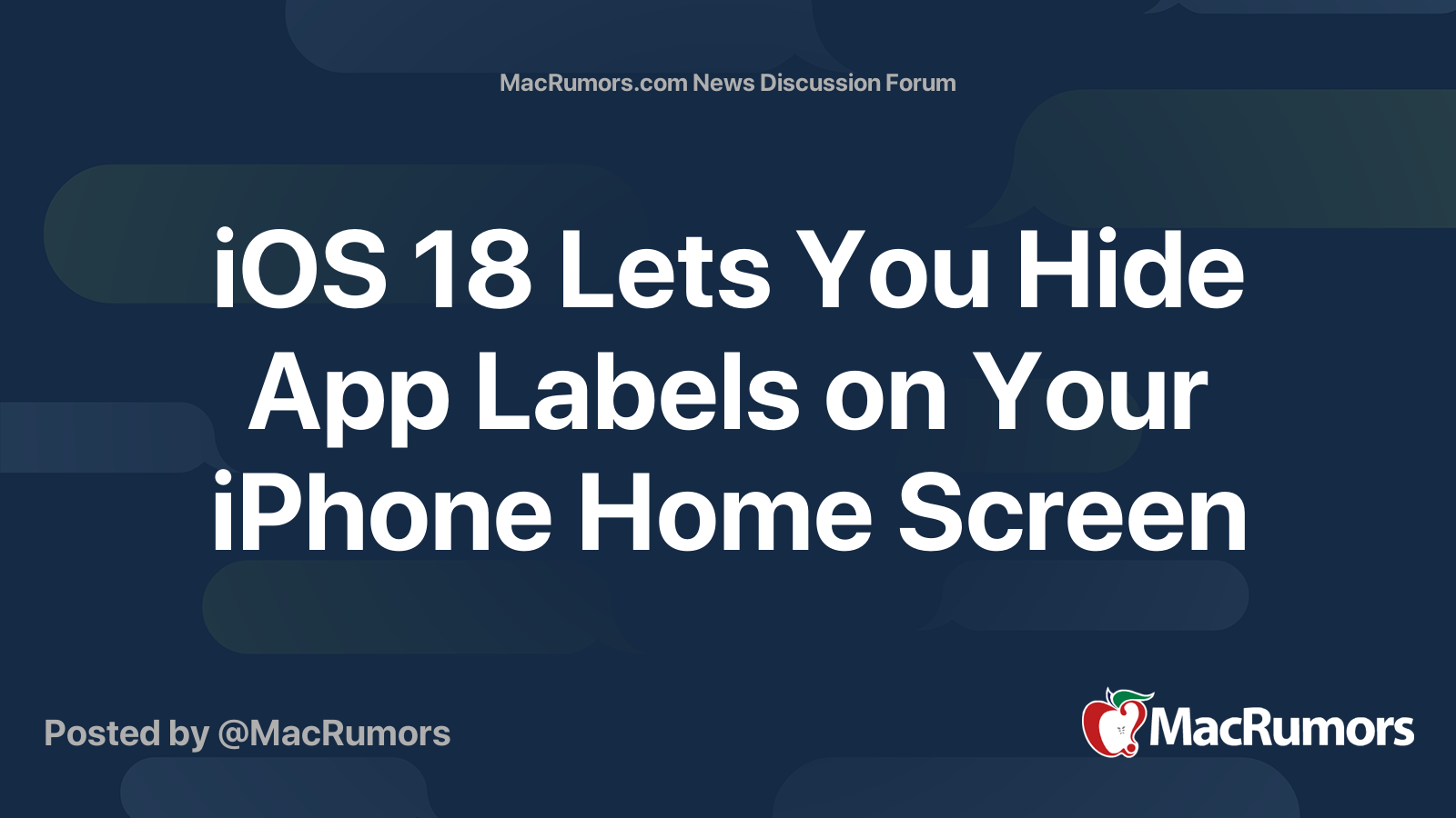 iOS 18 Lets You Hide App Labels on Your iPhone Home Screen | Page 2 ...