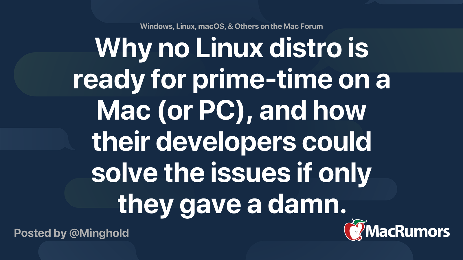 Why no Linux distro is ready for prime-time on a Mac (or PC), and how ...